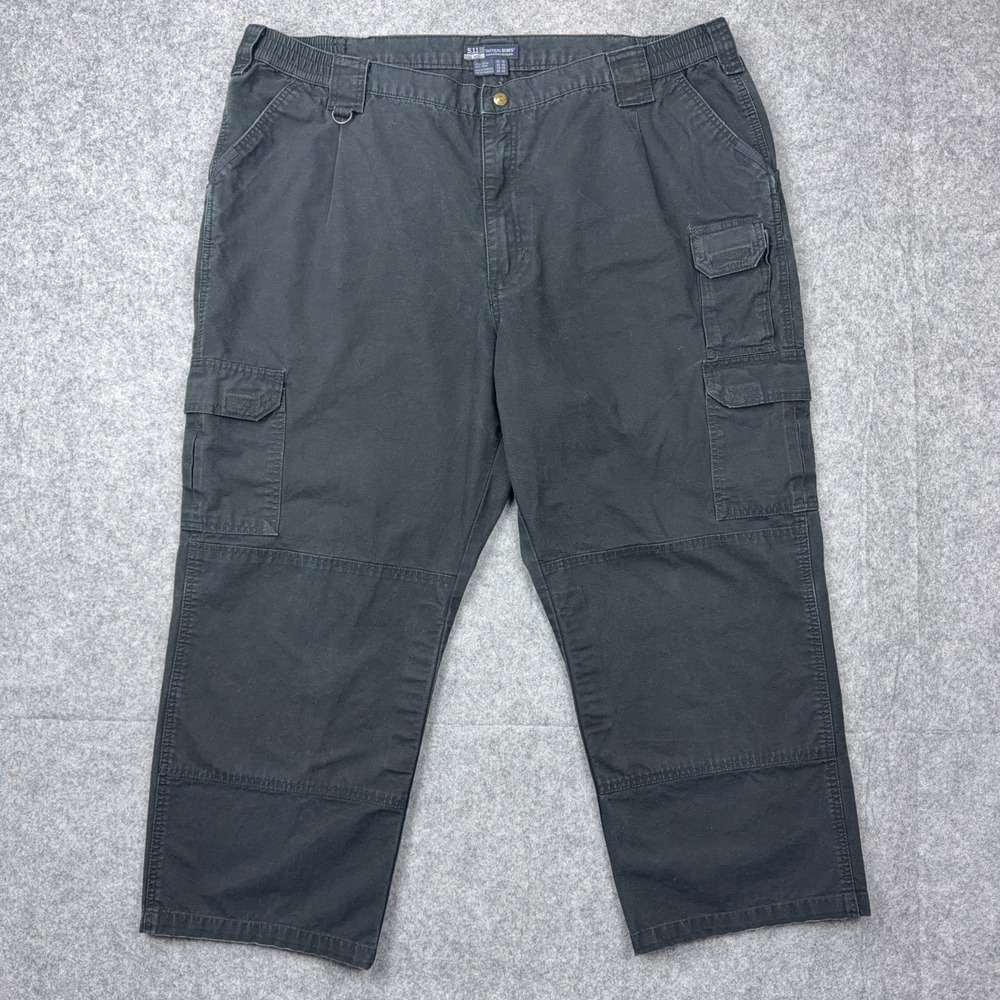 511 Tactical Pants Men 46x28 Black Taclite Pro Cargo Double Knee Ripstop Utility